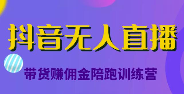 抖音无人直播带货赚佣金陪跑训练营，从0开始看完就能实操，日赚5000元（价值6980元）